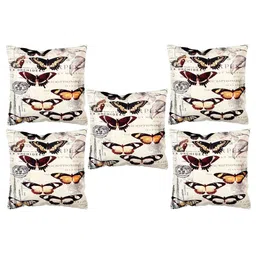 Multicolor Abstract Polyester 16 X 16 Inches Cushion Cover (Set of 5) by Bella True image 2