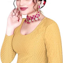 priyanka textiles Round Neck Women Blouse image 1