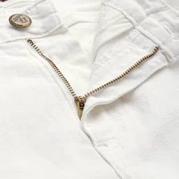 the indian garage co. Carrot Fit Men Mid Rise White Jeans image 4