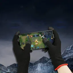 mj hub High Sensitive Gaming Hand gloves Work with All Smartphones Tablets Finger Sleeve image 3