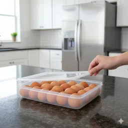 24 Grid Plastic Fridge Egg Tray Stackable Box Design Storage Box-image-50