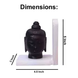 katkaria creations Buddha Black Marble Book End image 3
