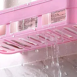 shrey Self Adhesive Wall Hanging BATHROOM floating Shelf (pack of 2) 1.186 Plastic Wall Shelf image 2