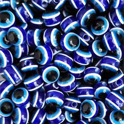 GIFTWA Evil Eye Dark Blue Round Beads | Size 4 mm | Charm (30PCS) Crystal Charm Set-picture-23