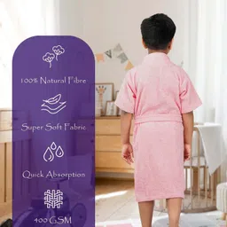 rangoli Pink Medium Bath Robe image 2