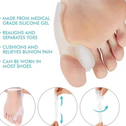 jeerzone Silicone Foot Care Gel Bunion Protector Toe Separators Straightener Spreader image 4
