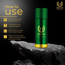 denver HAMILTON DEOORANT BODY SPRAY 165 ML [ PACK OF 2 ] 330ML Deodorant Spray - For Men image 4