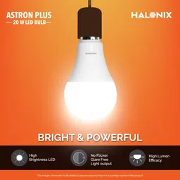 halonix 20 W Basic Round B22 D LED Bulb image 3