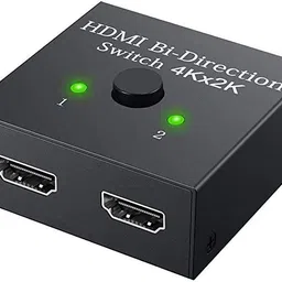 ULTRABYTES HDMI Switch Splitter, 2 Port Bi-Directional Manual HDMI Switch 2 in 1 Out Media Streaming Device-image-13