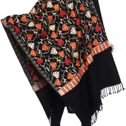 Home craze Wool Embroidered, Floral Print Women Shawl-picture-27