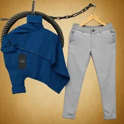 black deer Men Cotton Blend Shirt Pant Set-picture-32