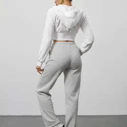 dockstreet Women Solid Grey Track Pants image 3