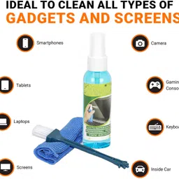 NIGSUR (2 Pack) 3 in 1 Screen Cleaning Kit with Brush and Micro-fiber Cloth for Mobiles, Laptops, Computers image 5