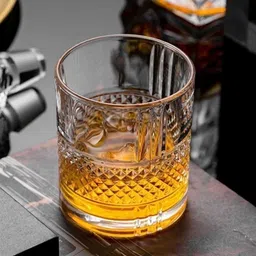 crystalglasses Glass Suitable For Drinking Water/Juice/Wine/Sharbat/Mocktail/Whisky(Pack of 1) Glass Water/Juice Glass image 2