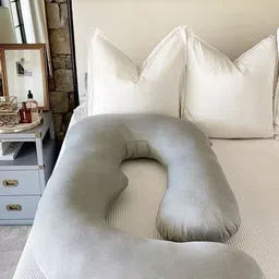 velvet Microfibre Solid Pregnancy Pillow Pack of 1-picture-27