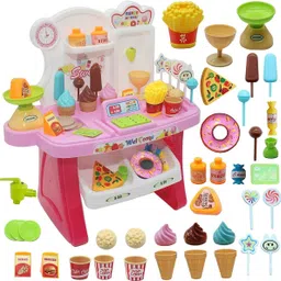 techhark Battery Operated Super Mini Market For Kids Counter Ice Cream Sale Cashier 37PCS-picture-15