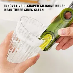 vekaa 3 in 1 Cup Lid Gap Cleaning Brush, Bottle lid Cleaning Brush image 4