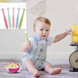 glovasilk 4 Pcs Soft Tip Silicone Baby Feeding Spoons – First Stage Infant Spoon Set - Silicon image 4