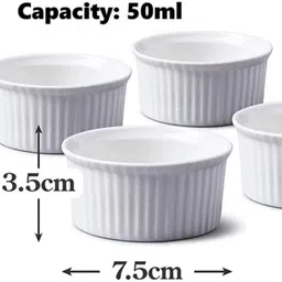mdnsho Ceramic Dessert Bowl Glass Decorative Bowl Porcelain Ramekins Oven Safe Baking Bowl and Serving Set image 4