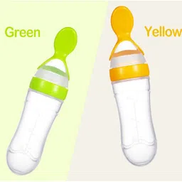 tinny tots Baby Silicone Squeezy Spoon Bottle Sipper For Solid & Semi Solid Foods Feeder image 2