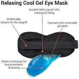 krurotza sleeping eye mask with cooling gel for men & women image 3
