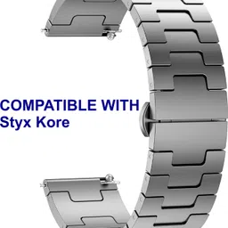 ACM WSM37Y20GY2465 Watch Strap Metal Steel 20mm for Styx Kore Smartwatch Grey Smart Watch Strap image 1