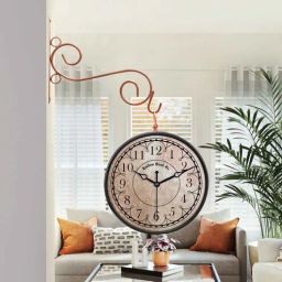 random Classic Multicolour Metal Analog Platform Clock-picture-23