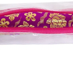 home style india Round Shape Single Rod Bangle Boxes For Storage/Travel Bangle Case /Chudi Organizer With Zip Closure (Pack of 8, Pink) Vanity Box image 5