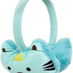 momscape Winters Ear Warmer Adjustable Size Fur Knitted Ear Muffs For Girls Boys (Blue) Ear Muff-picture-13