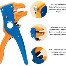 mazboot Wire Stripper 2 in 1 Cable with Cutter, Stripper Diameter 0.5mm~6mm, Wire Cutter Lineman Plier image 3