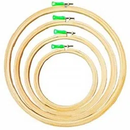 nimi creation Wooden Embroidery Hoop Ring Frame: Set of 4 pcs: for Cross Stitch Craft, Sewing Tool, Embroidery. sizes are in inches (6,8,10,12-picture-11