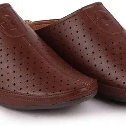 fausto Ethnic Festive Fashion Wedding Comfort Lightweight Back Open Jutis and Mojaris For Men image 3