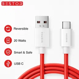 Bestor USB Type C Cable 1 m 20W Fast Charging, USB-A to USB-C image 2