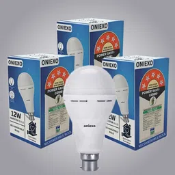 oniexo Pack of 3-Automatic Rechargeable 12W LED Bulb for Convenient Emergency Lighting 4 hrs Bulb Emergency Light-picture-27