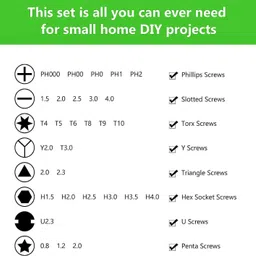 pormono 32 in 1 Mini Screwdriver Tool Set Kit with Magnetic Flexible Extension Rod Standard Screwdriver Set image 5