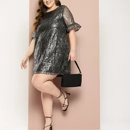 sztori Women A-line Black Above Knee/Mid Thigh Length Dress-picture-24