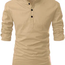 lirmo Men Solid Pure Cotton Straight Kurta-picture-17