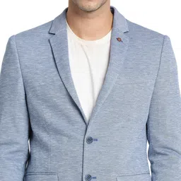 turtle Men Self Design Double Breasted Festive & Wedding Blazer image 4