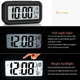 pinopa Digital Black Clock image 4