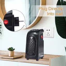 kaku Handy Heater-a/ Mini Portable Electric Led Fan Handy Heater For Bedroom, Office Fan Room Heater image 3