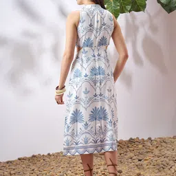 vishudh Women A-line Multicolor Midi/Calf Length Dress image 2