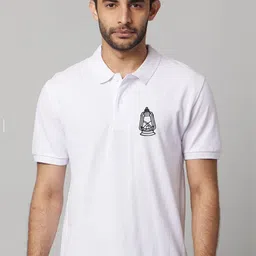 ttfpl fashion store Men Graphic Print Polo Neck Cotton Blend White T-Shirt-picture-21