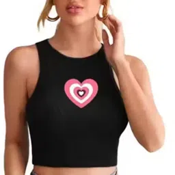 lehmus Casual Regular Sleeves Printed Women Black Top-picture-34