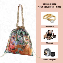 homestic By Kuber Industries Women Green Potli image 5