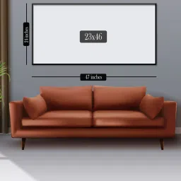 art street Golden Brown Leaf With Flower Canvas Art Print image 3