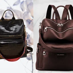 Medium 24 L Backpack Shoulder Backpack Purse for Women and Girls Travel Vintage-image-10