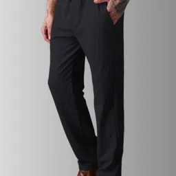 metronaut Solid Men Black Track Pants-picture-43