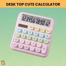 sacro Desktop Cute Calculator, 12-Digit Large Display With Aesthetic Candy ColorR11 Desktop Cute Calculator, 12-Digit Large Display With Aesthetic Candy ColorW11 Basic Calculator-picture-26