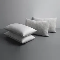 LA VERNE White 4 Pieces Textured Rectangular Sleeping Pillow-image-9