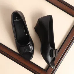 Carlton London Women Peep Toe Wedge Sandals-image-96